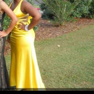 Yellow Sequin Gown